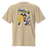 Unisex oversized faded t-shirt with back print 4 colors--MBT056